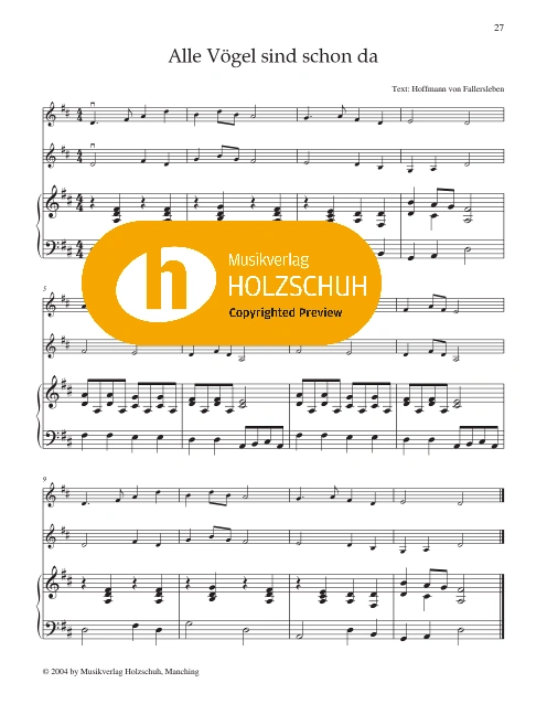 Alle Vögel sind schon da